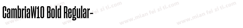 CambriaW10 Bold Regular字体转换